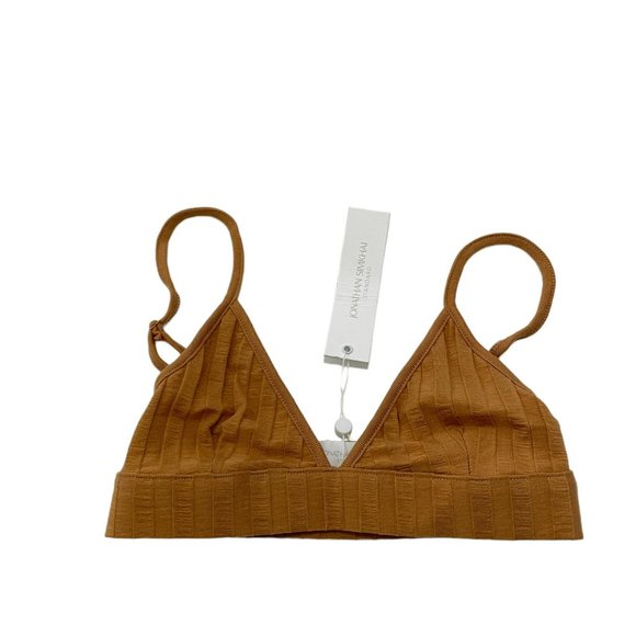 Jonathan Simkhai Other - Jonathan Simkhai Cashew Tan Rikki Compact Ribbed Triangle Bralette